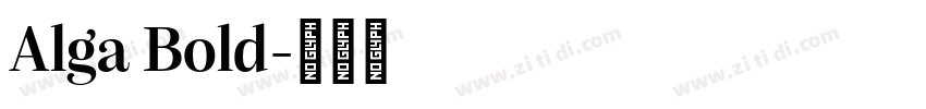 Alga Bold字体转换
